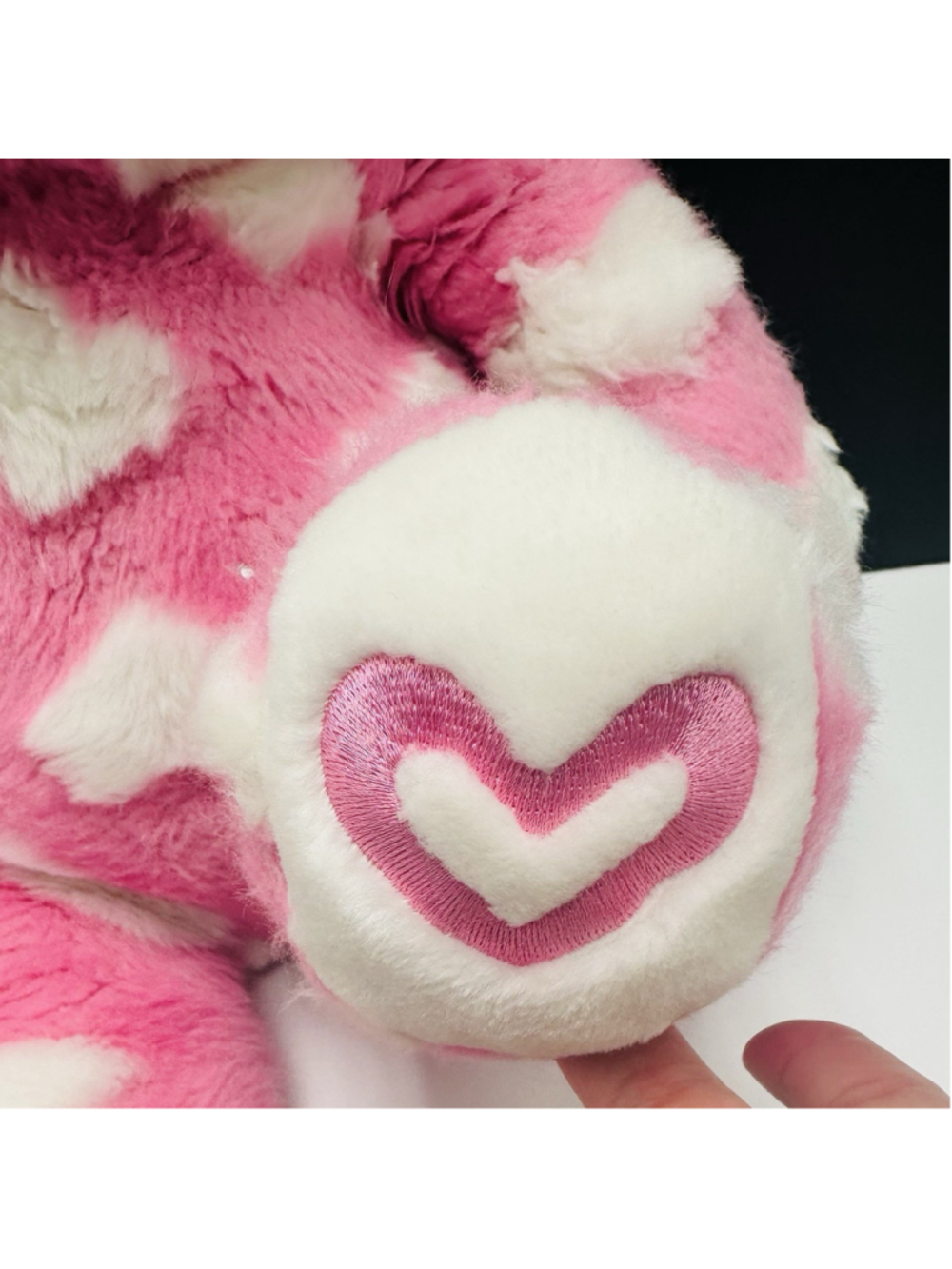 Vtg Build-A-Bear PINK KISSES Teddy Magnetic Hands Blowing Kisses Heart Plush 16" - Picture 9 of 11